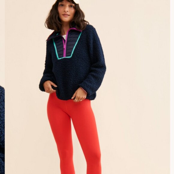 Anthropologie Addison Bay Blue Major Sherpa Pullover Size small - Picture 3 of 13